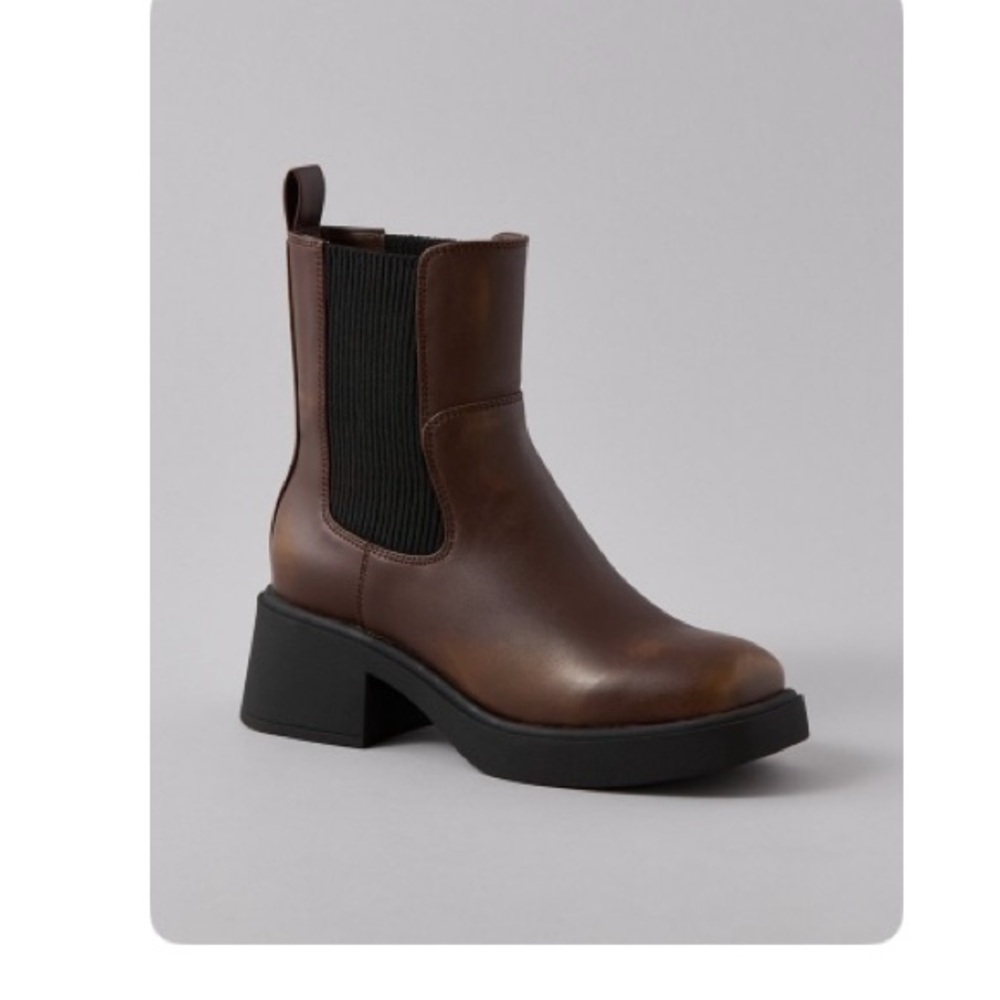 NWT AE Vegan Brown Leather Boots